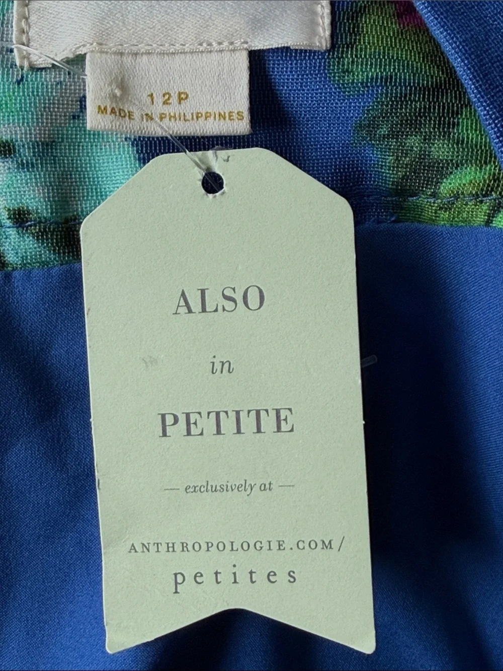 Maeve Anthropologie Garden Days Floral Mini Skirt 12P Blue Zip Pocket Anthro